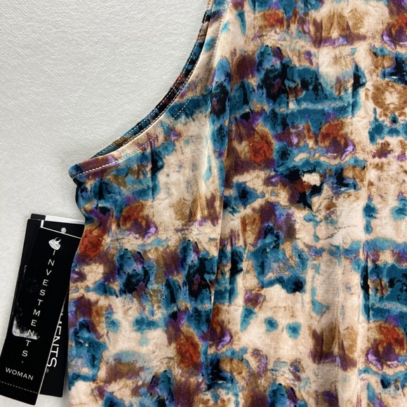 Investments Women Tank Soft Separates Blouse Plus Size 2X Abstract Multicolor G2 - Picture 14 of 16